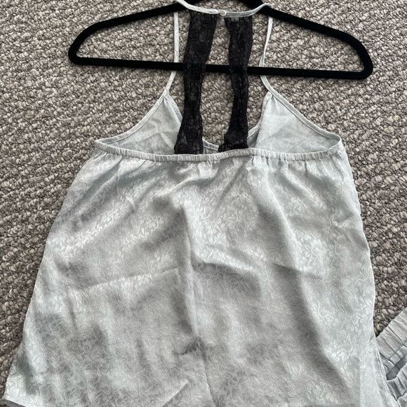 RIVER ISLAND SIZE SMALL SEXY CUTE PAJAMA SET WITH LACE BLACK TRIM - Picture 7 of 7